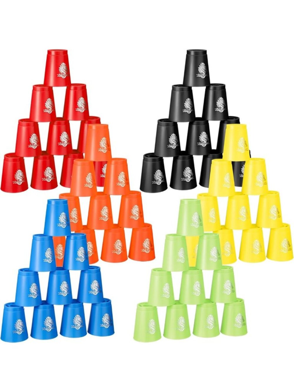 Libima 72 Pcs Sports Stacking Cups Set Stack Cup Party Game